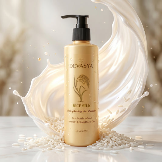 Devasya Rice Silk Strengthening Hair Cleanser – Rice Protein Infused for Strong & Smooth Hair (250ml) ✨🌿