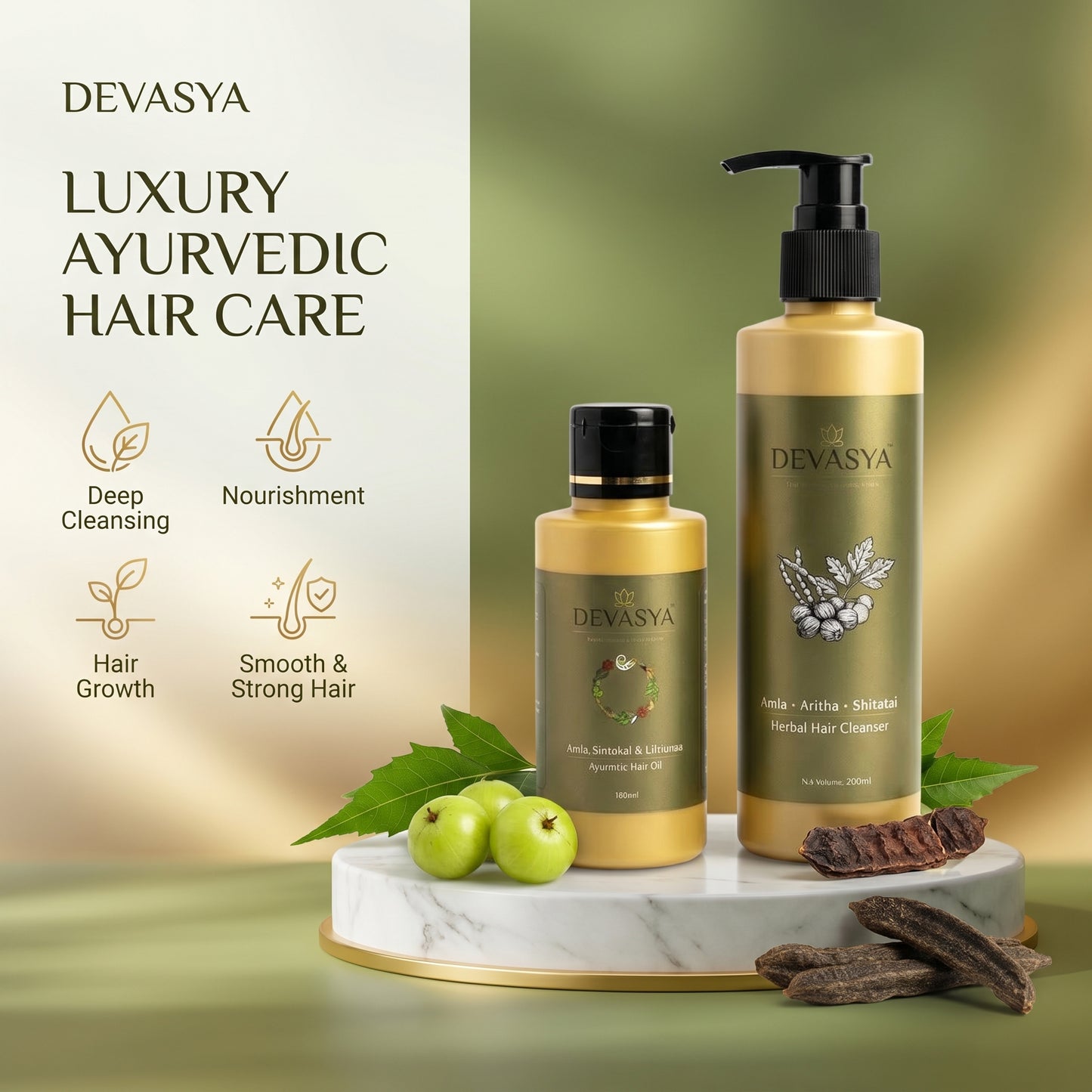 The Devasya Divine Hair Ritual | 100% Handmade Elixir & Cleanser Combo ✨🌿