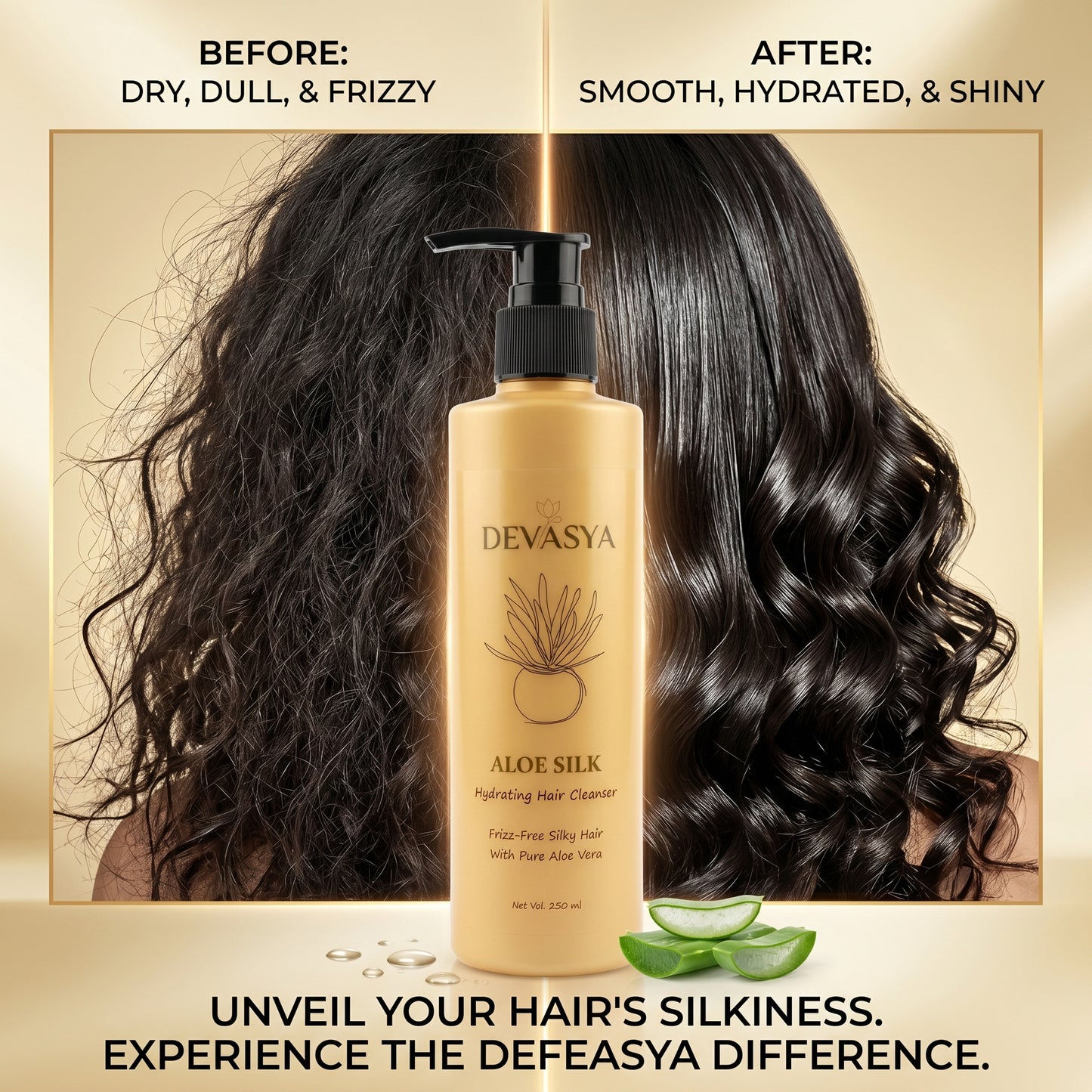 Devasya Aloe Silk Hydrating Hair Cleanser – Frizz-Free Silky Hair with Pure Aloe Vera (250ml) ✨🌿