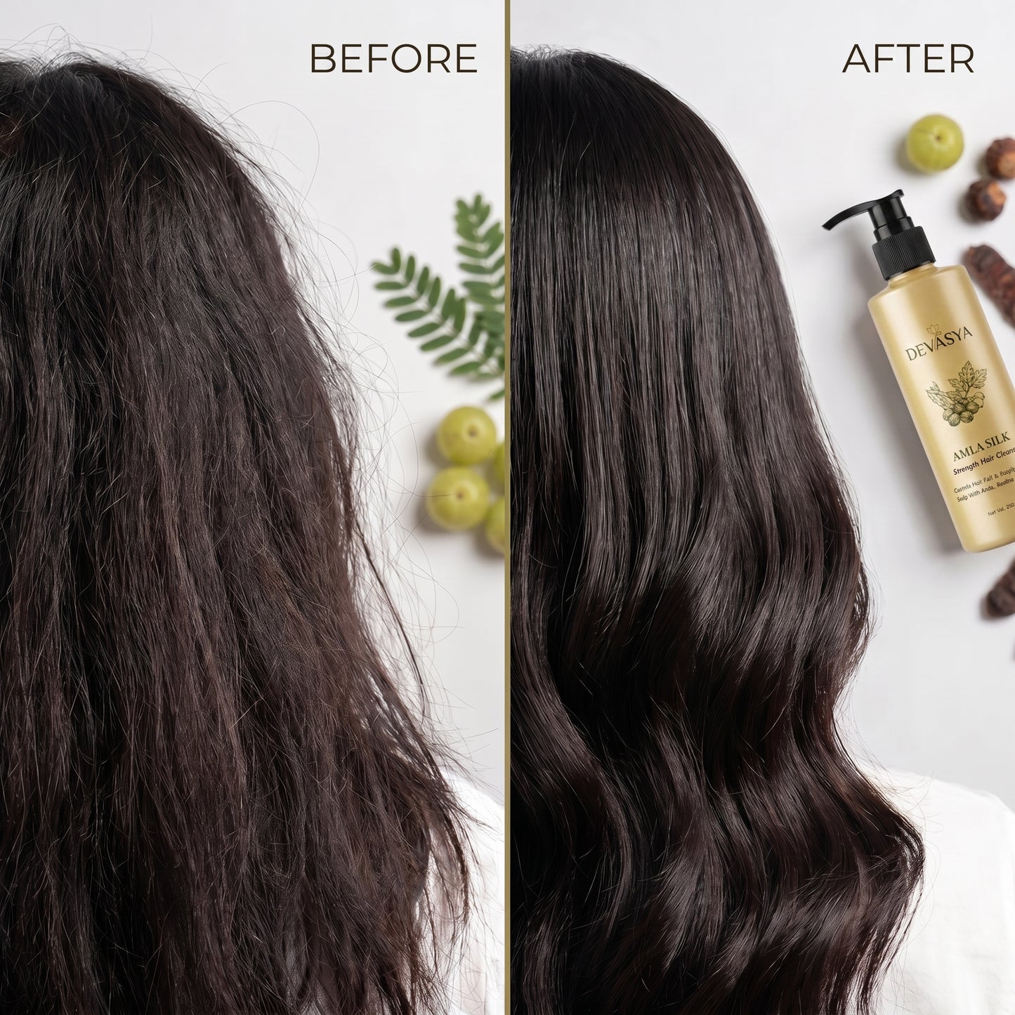 Devasya Amla Silk Strength Hair Cleanser – Controls Hair Fall & Deep Cleansing with Amla, Reetha & Shikakai (250 ml) ✨🌿