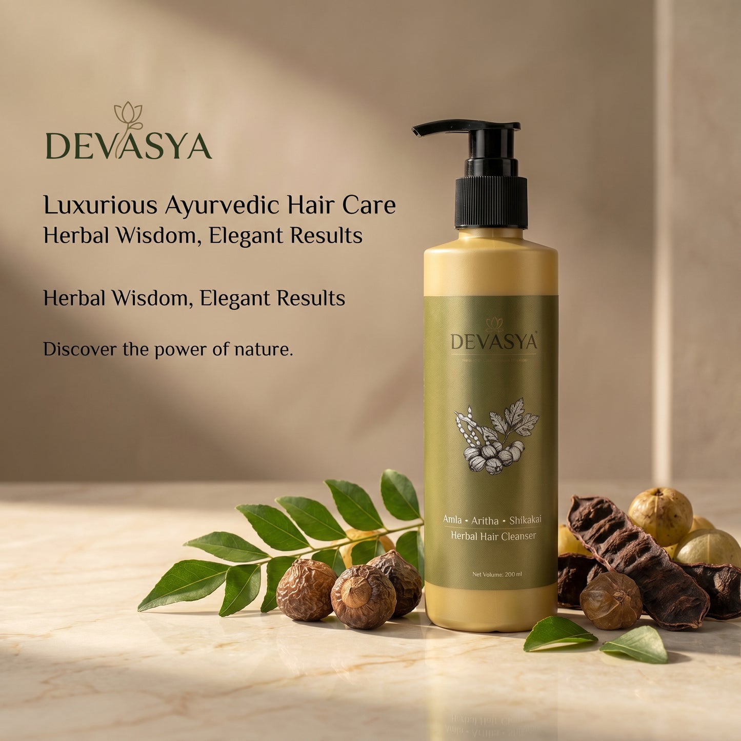 Devasya Handmade Hair Cleanser | 100% Chemical-Free Ayurvedic Ritual (250ml) ✨🌿