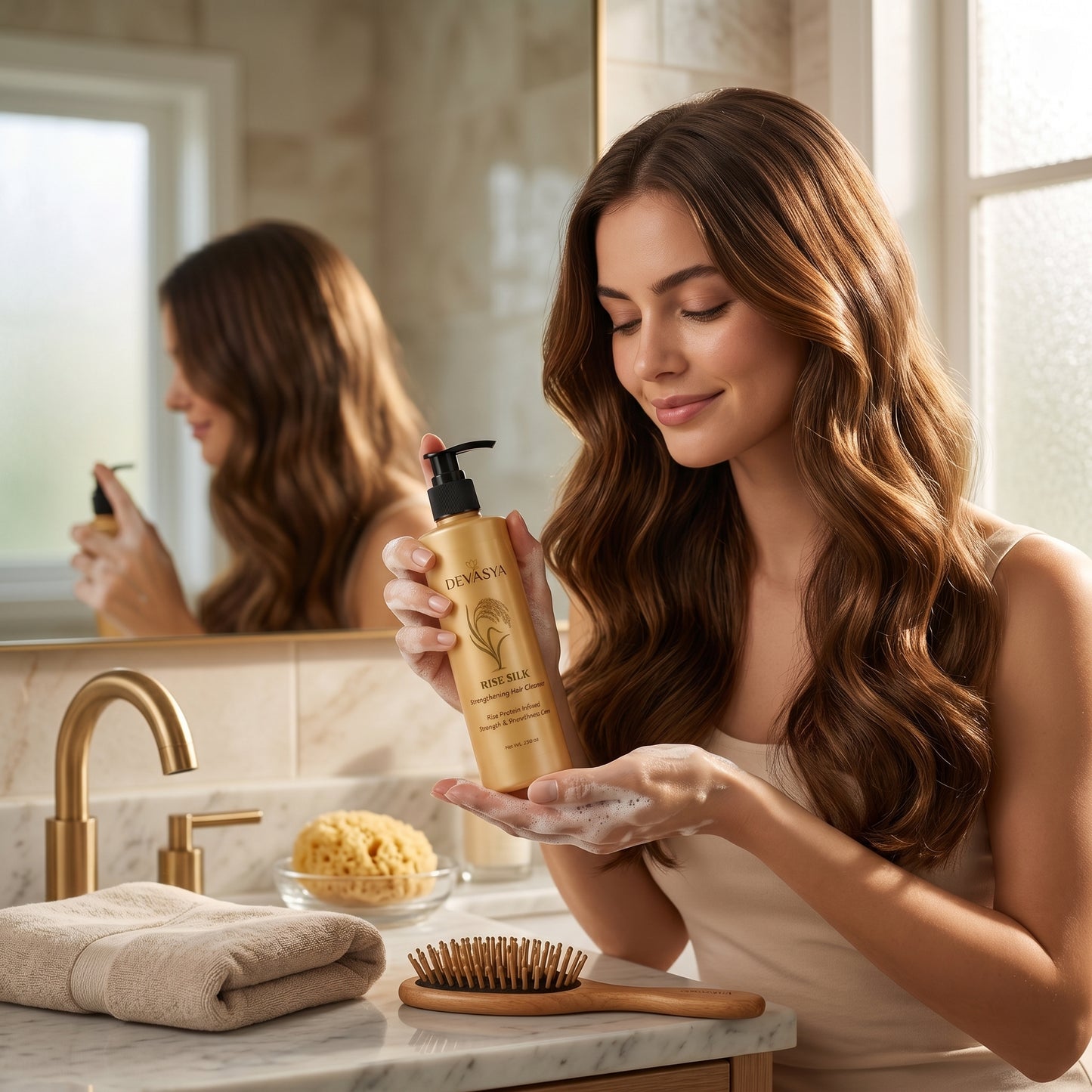 Devasya Rice Silk Strengthening Hair Cleanser – Rice Protein Infused for Strong & Smooth Hair (250ml) ✨🌿