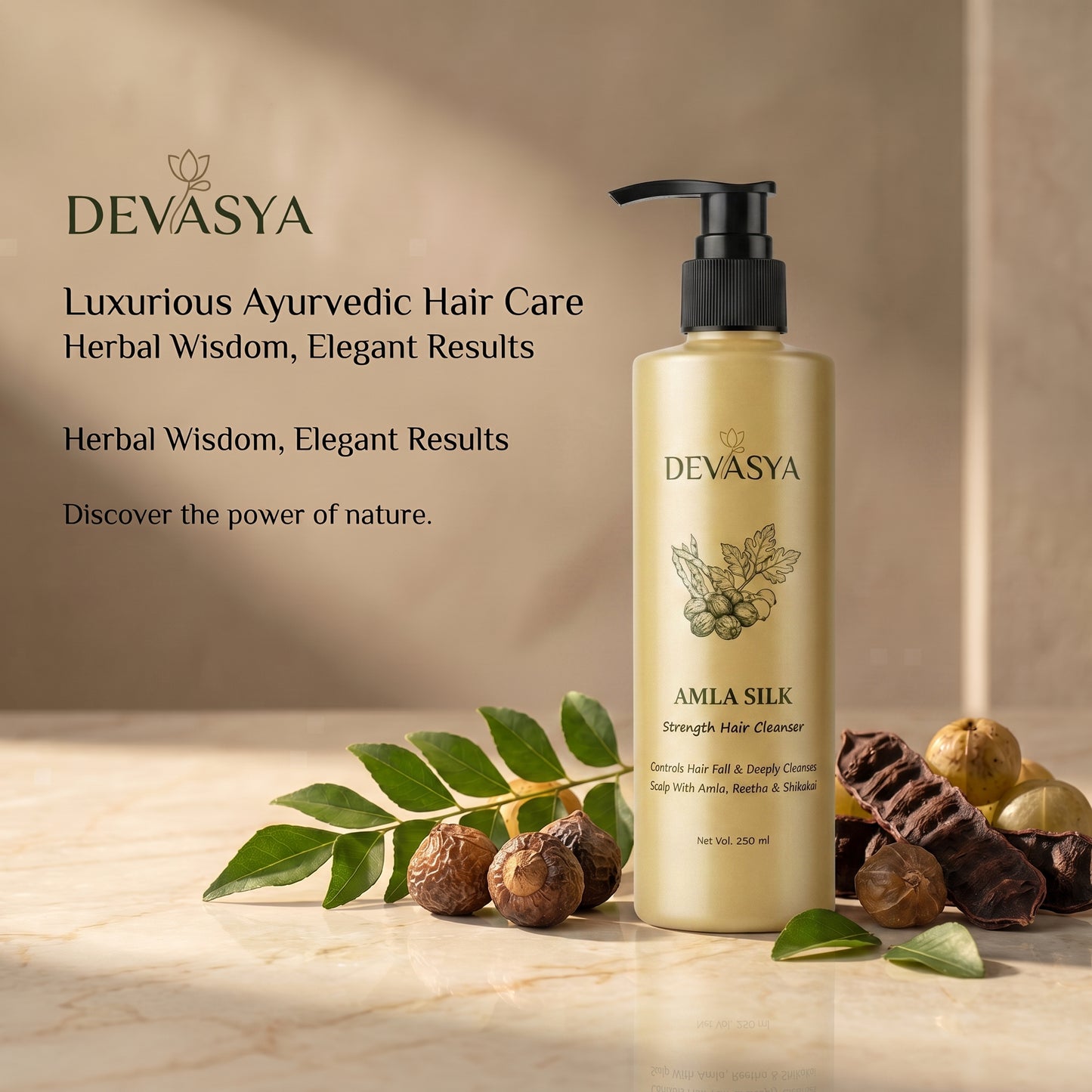 Devasya Amla Silk Strength Hair Cleanser – Controls Hair Fall & Deep Cleansing with Amla, Reetha & Shikakai (250 ml) ✨🌿